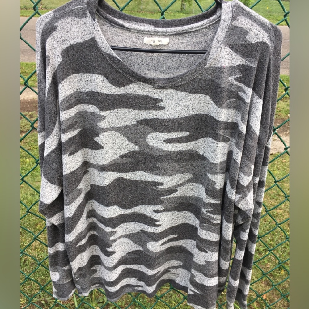 Gray Camo Long Sleeve